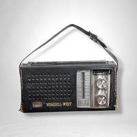 Vintage Wendell West Transistor Radio with Case CR-7A