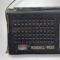 Vintage Wendell West Transistor Radio with Case CR-7A