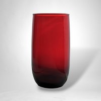 Set of 5 Ruby Red Anchor Hocking Tumblers - Vibrant Glassware Collection