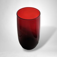 Set of 5 Ruby Red Anchor Hocking Tumblers - Vibrant Glassware Collection