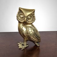 Vintage Pair of Brass Owl Figurines