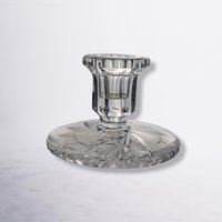 Classic Elegance: Pair of American Cut Crystal Candle Stick Holders