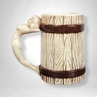 Vintage Ceramic Mug with Female Form Handle