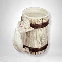 Vintage Ceramic Mug with Female Form Handle