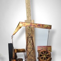 Metal Oil Derrick Music Box