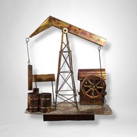 Metal Oil Derrick Music Box