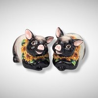 Set of 2 1992 Fitz and Floyd Hampshire Hog Potpourri Diffusers