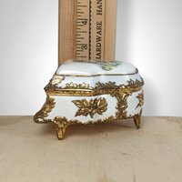 Vintage Enamel and Porcelain Piano Music Box