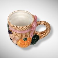 Vintage Cornucopia Porcelain Mug