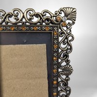 Small Metal Crystal Studded Picture Frame
