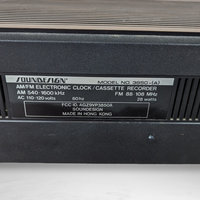 Vintage Soundesign AM/FM Electronic Clock/Cassette Recorder - Retro Audio Device