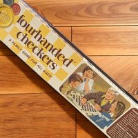 Vintage 1970s Fourhanded Checkers Game