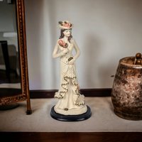 Vintage Resin Victorian Woman Figurine - Elegant Collectible Home Decor