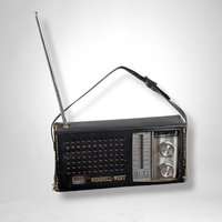 Vintage Wendell West Transistor Radio with Case CR-7A