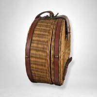 Chic 1960s Aigner Round Wicker Purse: Vintage Style Icon