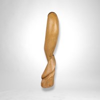 Exquisite Vintage Hand-Carved Wooden Mother and Child Figurine: Timeless Artistry and Maternal Grace