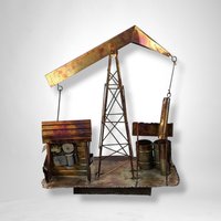 Metal Oil Derrick Music Box