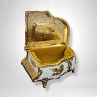 Vintage Enamel and Porcelain Piano Music Box