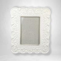 Vintage Ceramic Scroll Design 5x7 Picture Frame