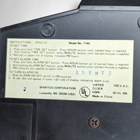 Vintage Spartus Alarm Clock Model 1140