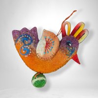 Set of 4 Felt Bird Ornaments - Charming Holiday Decor