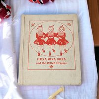 1968 Flicka, Ricka, Dicka and the Dotted Dress - Vintage Children's Book