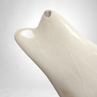 Vintage Cream and Gold Porcelain Bird Planter