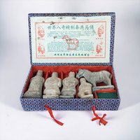 Set of 5 Terracotta Qin Dynasty Emperor Shi Warrior Army Figurines - Collectible Miniatures