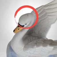 Enchanting Vintage Swan Lake Ceramic Music Box