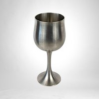 Set of 4 Vintage Pewter Goblets - Classic Elegance for Every Occasion