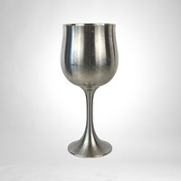 Set of 4 Vintage Pewter Goblets - Classic Elegance for Every Occasion