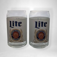 Pair of Vintage Miller Lite Beer Glasses
