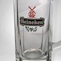 Vintage Heineken Heavy Glass Beer Mug