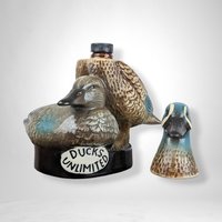Vintage Ducks Unlimited Jim Beam Decanter - Collectible Empty Bottle