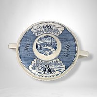 Royal China Currier and Ives Round Covered Casserole