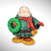 1990s Dept. 56 Merrymaker: Whimsical 'Sigmund the Snowshoer' Figurine – Vintage Holiday Collectible