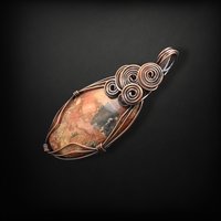 Zara Wire Wrapped Stone Pendant: Chic Handcrafted Elegance