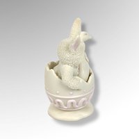 1998 Dept. 56 Snowbunnies "Double Yolk" Springtime Stories Figurine - Adorable Easter Scene