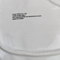 Vintage Halloween Black Cat Ceramic Serving Tray | Palm Tree | 9.5" x 10.5" | Spooky Decor | Party Platter | Excellent Condition