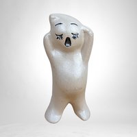 Vintage Halloween Mom and Child Ceramic Ghost Figurine Set