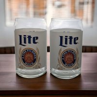 Pair of Vintage Miller Lite Beer Glasses