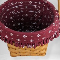 Vintage 1994 Longaberger Basket with Liner and Red Cloth
