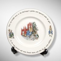 Vintage Wedgewood Peter Rabbit Plate (8") - Beatrix Potter Charm!