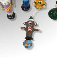 Set of 6 Vintage Wooden Ornaments, Couple Avon