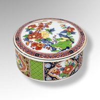 Round Asian Style Trinket Dish with Lid