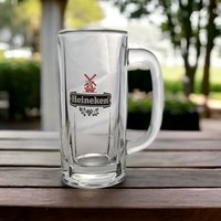 Vintage Heineken Heavy Glass Beer Mug