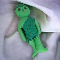 Vintage Jolly Green Giant Stuffed Toy, Imperfect