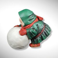Vintage Dept. 56 Merrymaker Sebastian the Snowball Maker Figurine