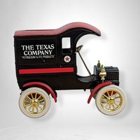 The Nostalgic Collector: 1905 Texaco Ford Delivery Car Metal Locking Bank - Vintage Automotive Memorabilia and Functional Collectible