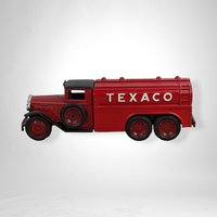 1990 ERTL Texaco Replica 1930 Diamond Fuel Tanker Locking Metal Bank - Vintage Collectible